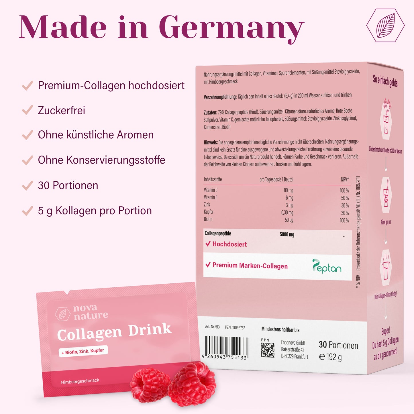 Collagen Drink Himbeere